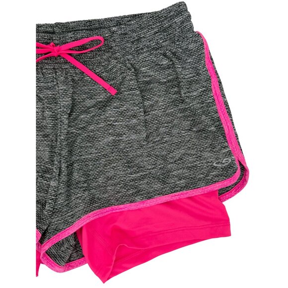 Champion C9 Duo Dry Grey Outer w/Pink Inner Compression Layer Athletic Shorts - Picture 4 of 15